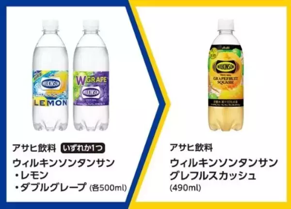 「【ミニストップ】6月22日まで「ウィルキンソンタンサン」や「C.C.レモン」などの無料券もらえる！様々な炭酸飲料が「1個買うと1個もらえる」に登場中。」の画像