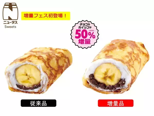「NewDaysのスイーツ・パン・弁当など16商品がお値段そのままでボリュームアップ！6月15日まで「増量フェス」開催。」の画像