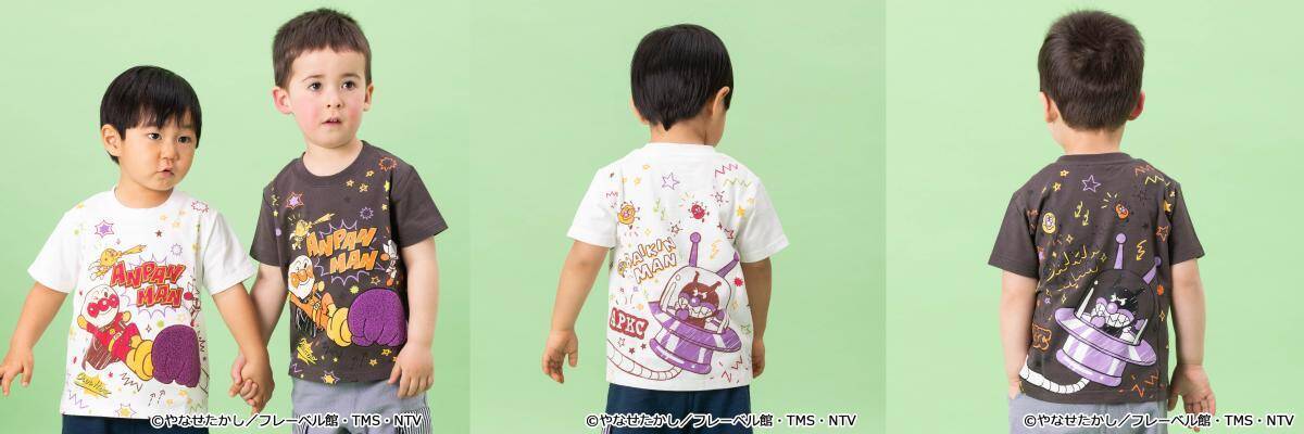 アンパンマン「オリジナルシートクッション」がもらえるキャンペーンも！ペアコーデもできちゃう新作半袖Tシャツが出たよ♡