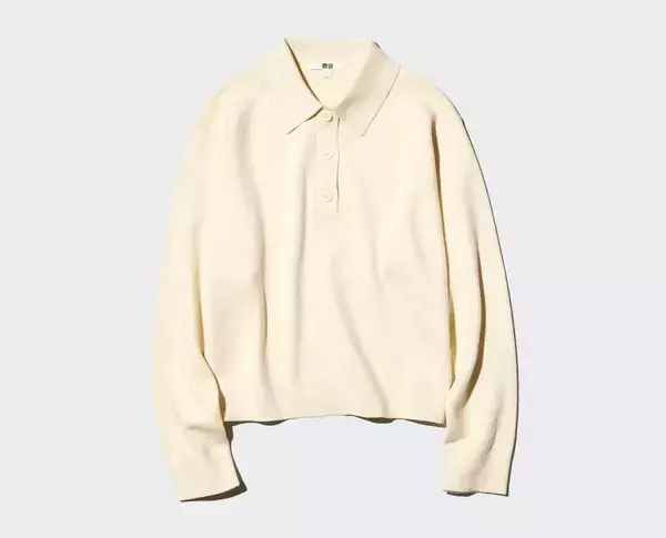 「「最近これしか着てない」「出社コーデに最適」春先まで大活躍するユニクロのポロセーターがSNSで話題。」の画像