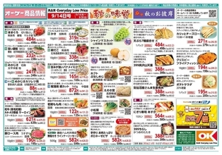 【オーケー最新チラシ】冷凍ライスバーガー198円、チルドハンバーグ290円！忙しい日＆やる気のない日のお助けメニューがお買い得価格に《9月20日まで》