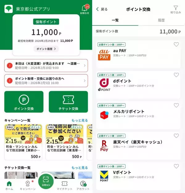 「【東京ポイント】知らなきゃ損！1万1000ポイントを10％増量できるお得な交換先2つ「太っ腹すぎる」」の画像