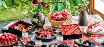 和といちごの融合を楽しめる日本料理店のデザートビュッフェ