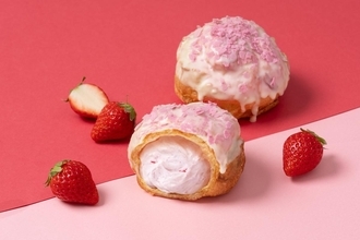 ビアードパパから春にぴったりの「苺ホワイトチョコシュー」が出たよ♡ザクザク食感の「クッキーアンドクリームシュー」も見逃せない。