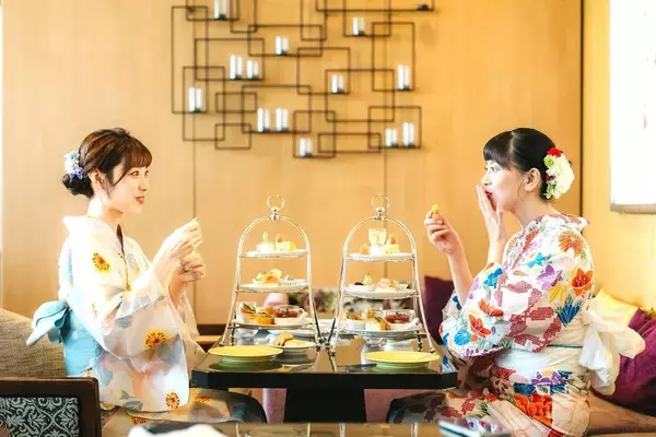 「浴衣＆アフタヌーンティーのセットプランが9500円から♡プロが着付けする「浴衣でアフタヌーンティー 2026」開催中《9月30日まで》」の画像