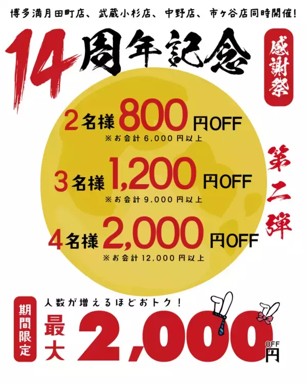 「2月4日まで「もつ鍋」1320円→329円に！居酒屋「博多満月」で週替わりのお得イベント開催中。」の画像