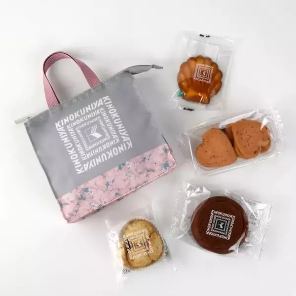 「【紀ノ国屋】花柄＆淡めカラーのバッグで春気分♡焼き菓子を詰め合わせた限定スイーツバッグは4色展開」の画像