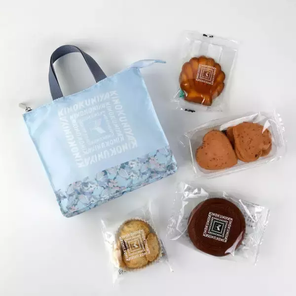「【紀ノ国屋】花柄＆淡めカラーのバッグで春気分♡焼き菓子を詰め合わせた限定スイーツバッグは4色展開」の画像