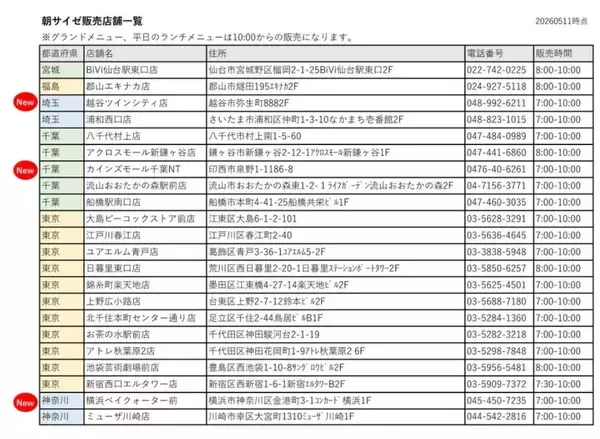 「話題の「朝サイゼ」、5月11日から新たに3店舗で開始。神奈川、埼玉、千葉県民は要チェック。」の画像