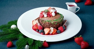 冬の森に迷い込んだようなパンケーキ