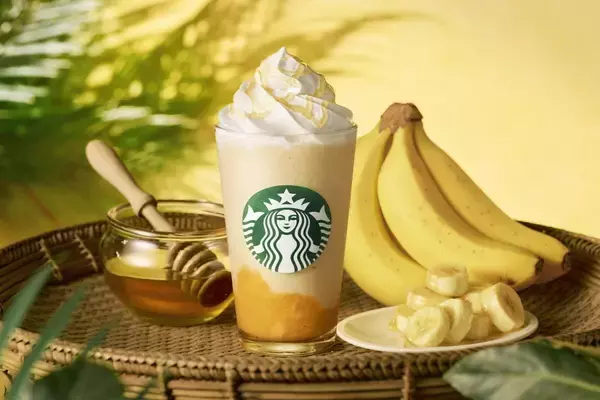 スタバに新作「ハニー バナナ フラペチーノ」が出たよ♡じゅわっととろける甘さ×すっきり後味で初夏にぴったり！