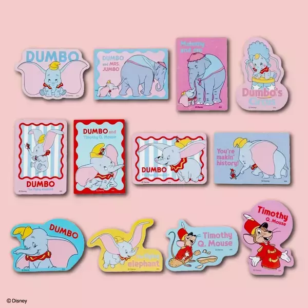 「キャンドゥに「ダンボ」のグッズ登場中♡クリアステッカーやポーチ、巾着セットなど日常使いしやすいアイテムが勢ぞろい。」の画像