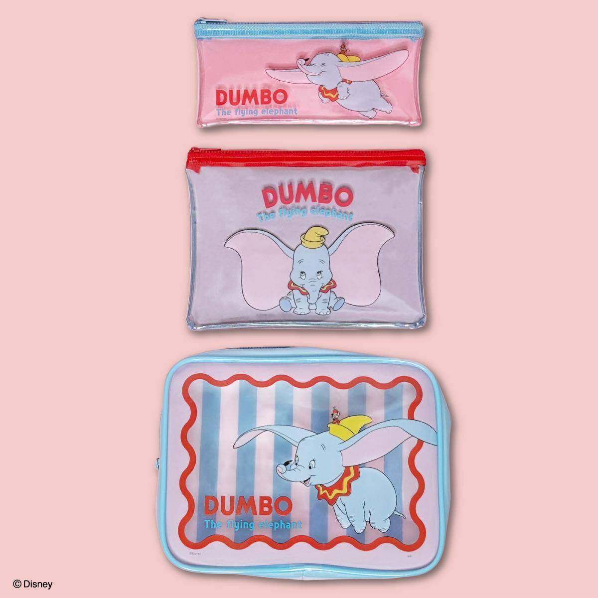 キャンドゥに「ダンボ」のグッズ登場中♡クリアステッカーやポーチ、巾着セットなど日常使いしやすいアイテムが勢ぞろい。