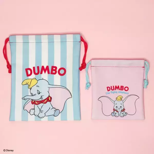 「キャンドゥに「ダンボ」のグッズ登場中♡クリアステッカーやポーチ、巾着セットなど日常使いしやすいアイテムが勢ぞろい。」の画像