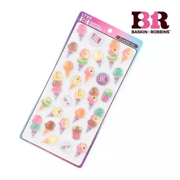 「シル活界隈から大注目！ナルミヤ×サーティワンのぷっくりシールは5月16日発売。」の画像