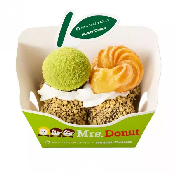 「【ミスド】Mrs. GREEN APPLEコラボの「ミセスドーナツ」が8月7日から店頭販売開始。ネット予約は7月13日から順次スタート！」の画像