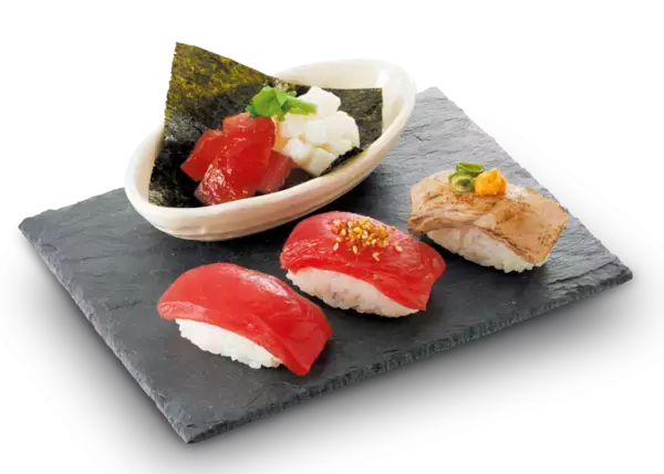 「【和食さと】期間限定で"天然めばちまぐろ"が食べ放題に！お造りに赤身にぎりも...。思う存分味わい尽くせるよ～。」の画像