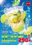 「【なか卯】凍ったグリーンレモン入り！残暑厳しい季節にぴったりの「グリーンレモンスカッシュ」が販売スタート。」の画像1