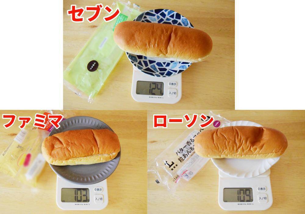 コンビニ「つぶあん＆マーガリンのコッペパン」食べ比べ！ファミマ・セブン・ローソンでつぶあんやマーガリンが多いのはどれ？《実食レポ》