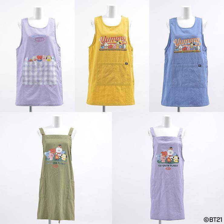 しまむらオンラインに Bt21 の新柄エプロンがずらり ポケットからのぞくお顔 可愛い 22年4月12日 エキサイトニュース