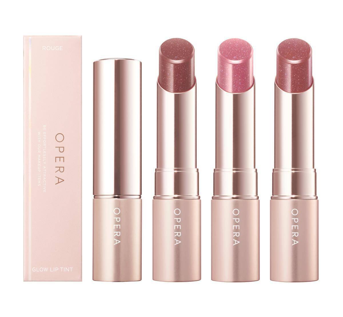 【オペラ】「グロウリップティント」からサクラの限定色が3色登場。さりげないブルーラメが"大人可愛い"を演出♡