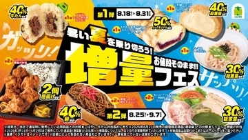 【NewDays】値段そのままでボリュームアップ！「増量フェス」第1弾の対象商品8品を紹介《8月31日まで》