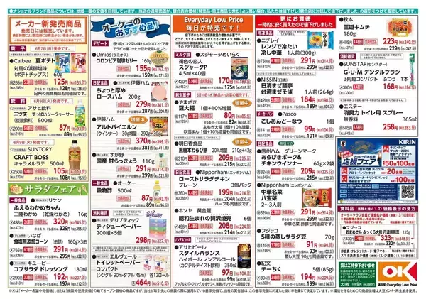 「【オーケー最新チラシ】暑い季節に嬉しい冷し中華が特価に！夏に気になる新商品や増量品などが目白押し！《6月14日まで》」の画像