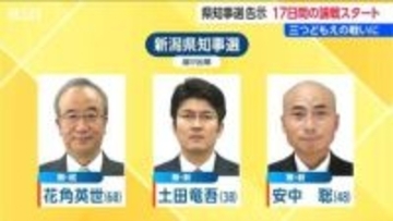 3候補者の第一声を分析　新潟県知事選