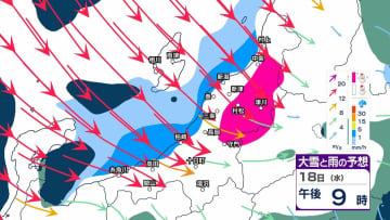 【 新潟の雨と雪は？ 】天気急変で“冬の嵐”に？ 18日夜遅くにかけて大気の状態が非常に不安定　雨や雪の降り方が強まる時間帯も【20日正午までの雨雪シミュレーションと天気予報・18日正午更新】