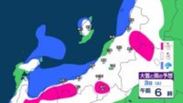 【 新潟 大雪警戒 】上越・中越は3日昼前にかけて、下越は2日夜のはじめ頃～3日明け方にかけて大雪による交通障害に注意・警戒【今後の雪のシミュレーション・2日午前11時更新】