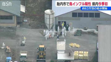 今シーズン県内初の『高病原性鳥インフルエンザ』処分の63万羽は県内飼育数の1割相当　新潟県胎内市