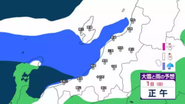 【 新潟の雪は？ 】寒気や気圧の谷の影響であす2月1日も雪に　佐渡では風雪に 中越・下越では大雪や電線などへの着雪に注意【2月5日午後9時までの雪シミュレーション・31日午後8時更新】