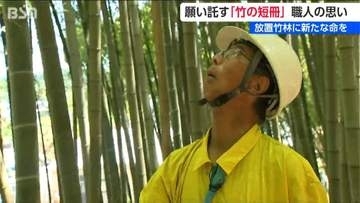 「願い事を叶えるためにも…」“地域の厄介者”放置竹林を七夕の主役へ！ 元・桐たんす伝統工芸士（71）が手掛ける「竹短冊」　新潟・田上町
