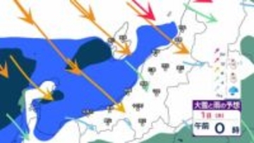 【 新潟県の天気 】二年参りや初詣は雪か　2日は“警報級大雪”の可能性も　31日夕方にかけて落雷や竜巻などの激しい突風に注意【今後の雨と雪のシミュレーション・30日午後9時更新】