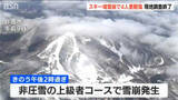 「最大幅185メートル長さ600メートル　スキー場雪崩から一夜　5人以外に巻き込まれた可能性低い　新潟・妙高市」の画像1
