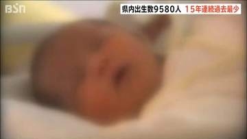 新潟県内の出生数は9580人　15年連続過去最少　合計特殊出生率は1.13で過去最低を更新　人口動態統計