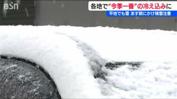 新潟県内は今季一番の冷え込み　強い寒気流れ込み各地で降雪を観測