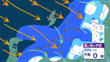 新潟県内はきょう21日夜遅くにかけて落雷や竜巻などの激しい突風、急な強い雨に注意【3時間ごとの雨雪と風のシミュレーション・21日正午更新】