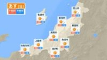 あす23日の新潟県内は晴れて最高気温も17℃前後と“お出かけ日和”に【今後の雨と雪シミュレーション（3時間ごと）・22日午後8時更新】