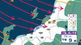 「季節は冬？ 新潟県内の土日は広い範囲で雪か　あす7日は強風や高波に注意・警戒　警報級の高波や暴風警報発表の恐れも【3時間ごとの雨雪と風のシミュレーション・6日午後9時更新】」の画像1