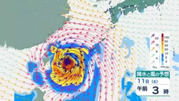 【台風情報】大型で非常に強い「台風9号(バービー)」最大瞬間風速70m/s・非常に強い勢力を保ったまま沖縄に接近中　一部の家が倒壊する恐れもある猛烈な風に　進路予想・雨風シミュレーション【気象庁8日発表】