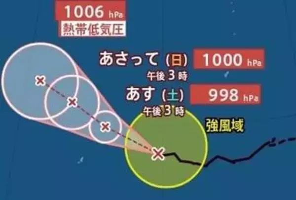 【台風情報】「台風5号(ハグピート)」　今後の進路は？　最大瞬間風速30m/s…日本への影響は？　13日(水)にかけての雨風シミュレーション【気象庁8日最新情報】
