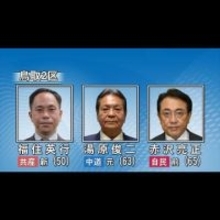【衆議院選挙】鳥取２区　自民前職の赤沢氏に、中道元職の湯原氏と共産新人の福住氏が挑む　選挙戦終盤へ
