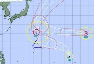 【台風情報】台風27号(チョーイワン)・台風28号(ノロ)・台風29号(コグマ)　”トリプル台風”に　今後の進路予想・10月15日にかけての雨風シミュレーション【気象庁5日発表】