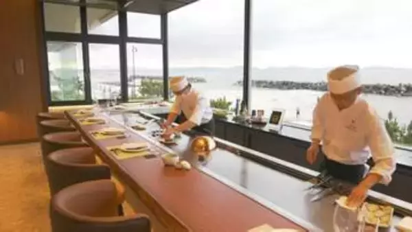 絶景と美食を堪能　皆生温泉の旅館に、視界を遮らない鉄板焼きカウンター誕生　鳥取県米子市