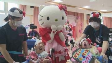 「ハローキティ」が島根県の病院へ　「元気もらいました」「夢のよう」　患者らに笑顔を…病院や被災地を訪れ続ける理由とは？