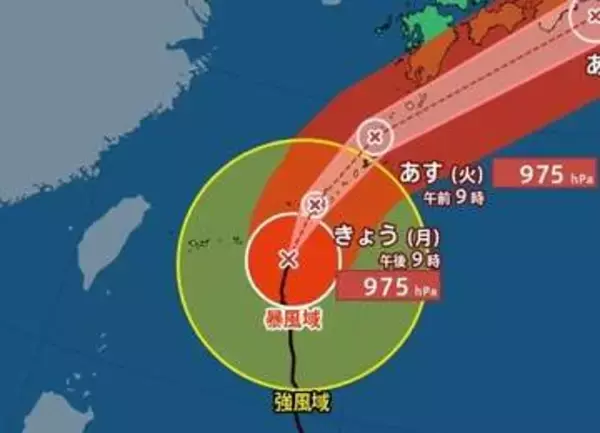 【台風情報】「台風6号(チャンミー)」進路予想　3日頃暴風域を伴ったまま西日本～東日本に接近　予想雨量は関東甲信200ミリ・東海400ミリ・近畿300ミリ　気象庁1日発表【6月6日(土)にかけての雨風シミュレーション】