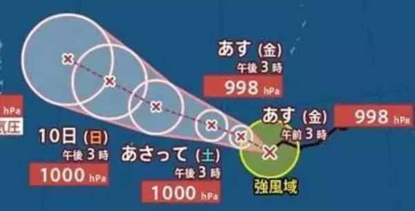 【台風情報】「台風5号（ハグピート）」　最大瞬間風速30mまで発達予想　今後の進路・勢力はどうなる？日本への影響は？　12日(火)にかけての雨風シミュレーション【気象庁7日最新情報】