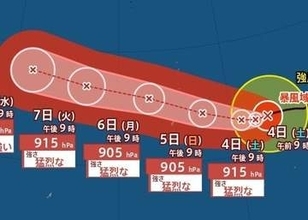【ダブル台風情報】“猛烈な勢力”に発達見込みの「台風9号(バービー)」最大瞬間風速80m/s予想…進路は？ 日本への影響は？「台風10号(メイサーク)」はどこへ？　進路予想・雨風シミュレーション【気象庁3日22時05分発表】