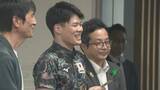 「「もちろん一番を目指してやりたい」　アジア大会で水泳飛び込み競技の日本代表内定　松江市出身の須山晴貴選手　島根県丸山知事を表敬訪問」の画像1